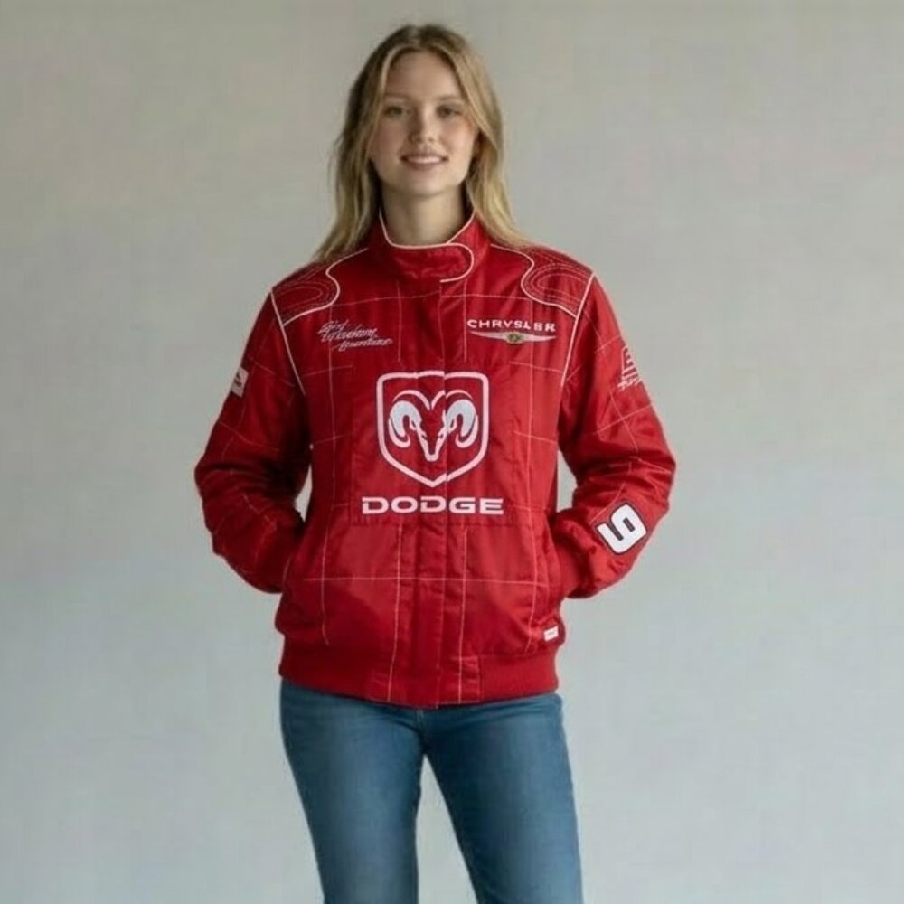 Chase Authentics NASCAR Dodge Viper Car Racing Red Lightweight Jacket Women’s L